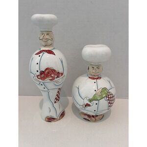 Godingger Ceramic Embossed Fat Chef Short And Tall Oil &‎ Vinegar Bottles